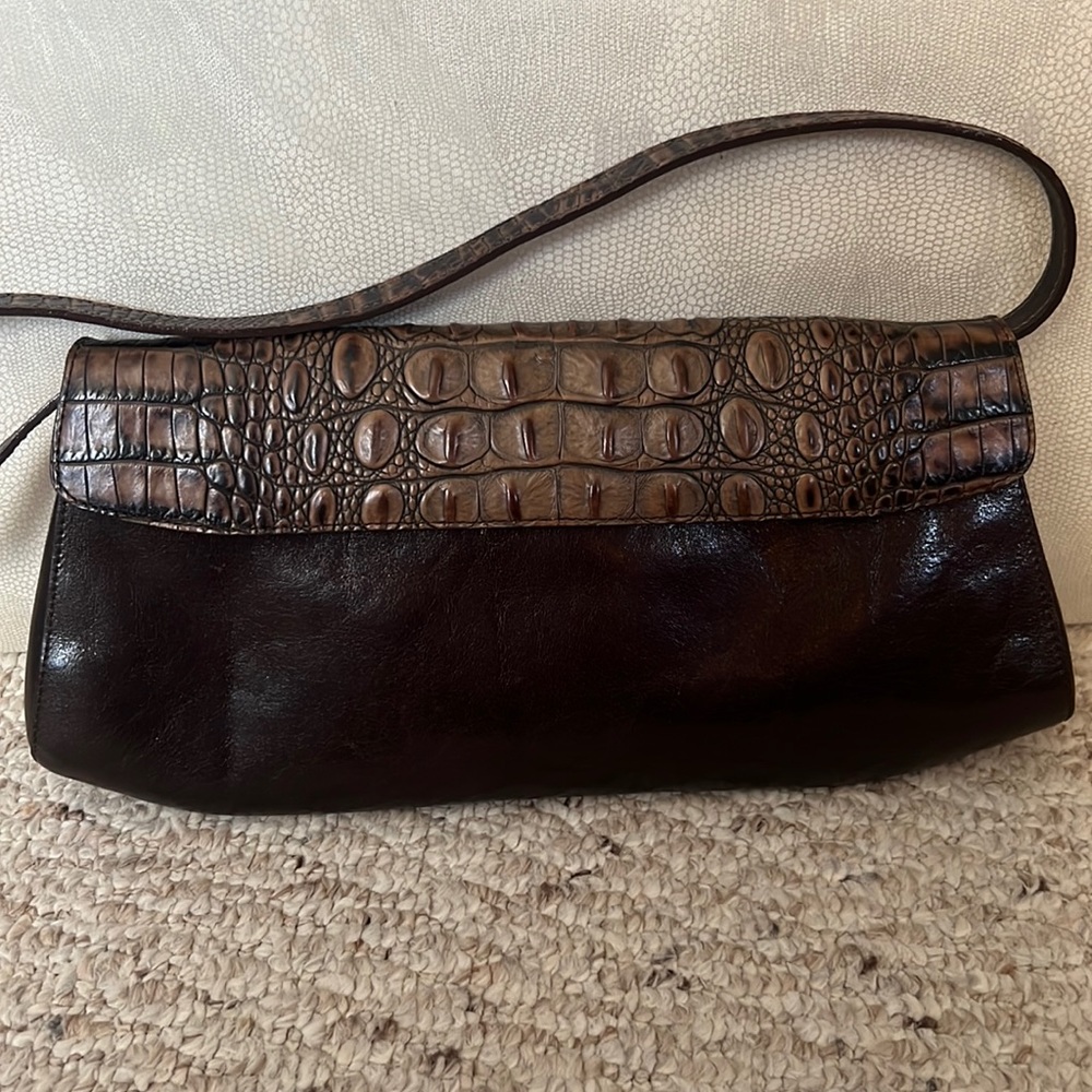 Brahmin Croc Embossed Clutch